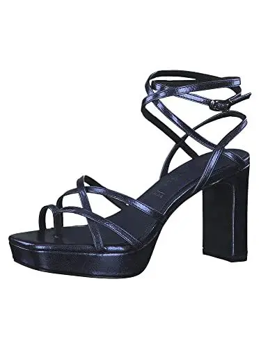 Produktbild: Tamaris Damen 1-1-28374-38 Sandale mit Absatz, Navy METALLIC, 39 EU