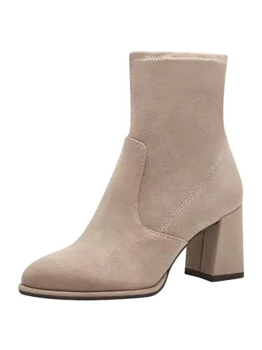 Produktbild: Tamaris Damen Absatzstiefelette Textil Blockabsatz Vegan·· TAUPE SUEDE, EU 39