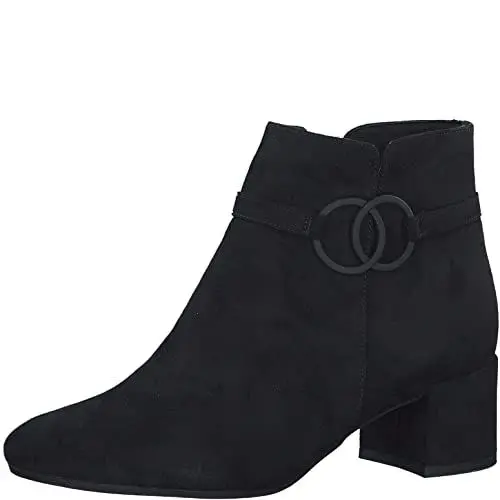 Produktbild: Tamaris Damen Ankle Boots, Frauen Stiefeletten,TOUCHit-Fußbett,Booties,halbstiefel,Kurzstiefel,uebergangsschuhe,Black,38 EU
