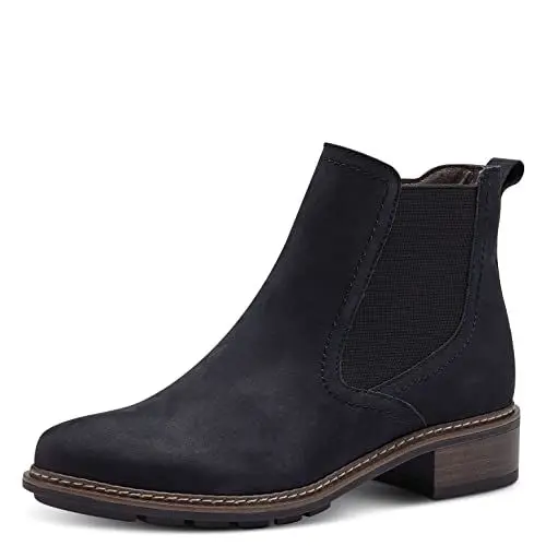 Produktbild: Tamaris Damen Ankle Boots, Frauen Stiefeletten,TOUCHit-Fußbett,uebergangsstiefel,flach,Boots,Stiefel,Bootee,Booties,halbstiefel,Navy,36 EU