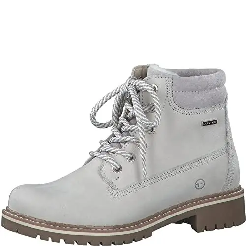 Produktbild: Tamaris Damen Bequemschuhe, Frauen Schnürschuhe,Wechselfußbett,DUOtex,wasserabweisend,warm gefüttert,Halbschuhe,schnürer,Light Grey,37 EU
