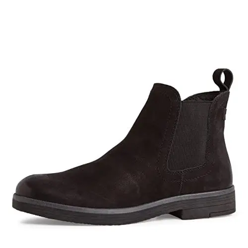 Produktbild: Tamaris Damen Chelsea Boots, Frauen Stiefeletten,TOUCHit-Fußbett,flach,Boots,Stiefel,Bootee,Booties,halbstiefel,Kurzstiefel,Black,38 EU