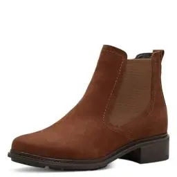 Produktbild: Tamaris Damen Chelsea Boots Leder Blockabsatz·· MAROON/braun·· 37 EU