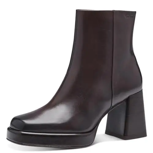 Produktbild: Tamaris Damen Boots mit Absatz Leder Blockabsatz·· MAHOGANY/braun·· 36 EU
