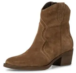 Produktbild: Tamaris Damen Absatzstiefelette Leder Blockabsatz bequem·· BROWN, EU 39