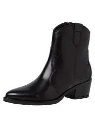 Produktbild: Tamaris Damen Absatzstiefelette Leder Blockabsatz bequem·· BLACK LEATHER, EU 38