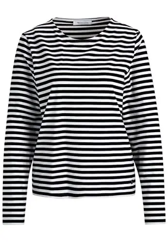 Produktbild: Tamaris Damen Feminin ausgeschnittenes Langarmshirt T-Shirt ASOLO Weiß XL