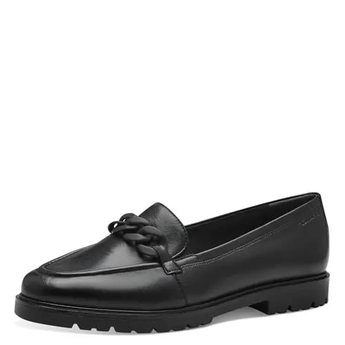 Produktbild: Tamaris Damen Klassische Ballerinas, Frauen Flats,TOUCHit-Fußbett,Slip-ons,klassisch elegant,Ballerinen,Pumps,Halbschuhe,Slipper,Black Leather,39 EU