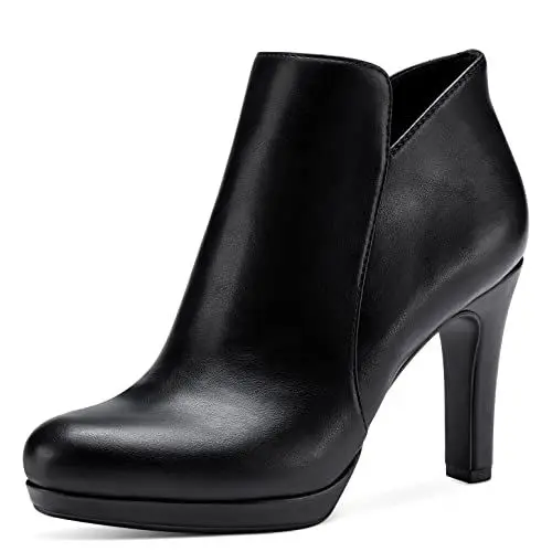 Produktbild: Tamaris Damen Klassische Stiefeletten, Frauen Stiefeletten,uebergangsstiefel,hoch,high Heel,Boots,Stiefel,Bootee,Booties,Black MATT,41 EU