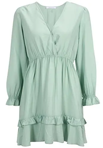 Produktbild: Tamaris Damen Kurzes Boho Kleid AMAVIDA Grün 38