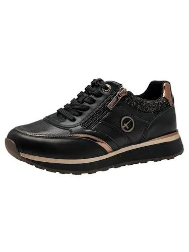 Produktbild: Tamaris Damen Sneaker Wechselfußbett·· Black/Copper, EU 41