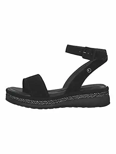 Produktbild: Tamaris Damen Plateau-Sandalen Schwarz, Schuhgröße:EUR 38