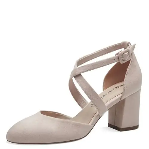 Produktbild: Tamaris Damen Pumps Textil Blockabsatz Vegan·· POWDER, EU 38