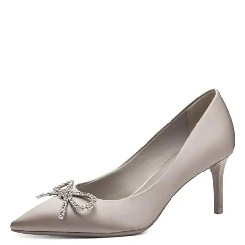 Produktbild: Tamaris Damen Pumps Textil Vegan Stilettoabsatz·· LIGHT GREY/grau·· 39 EU
