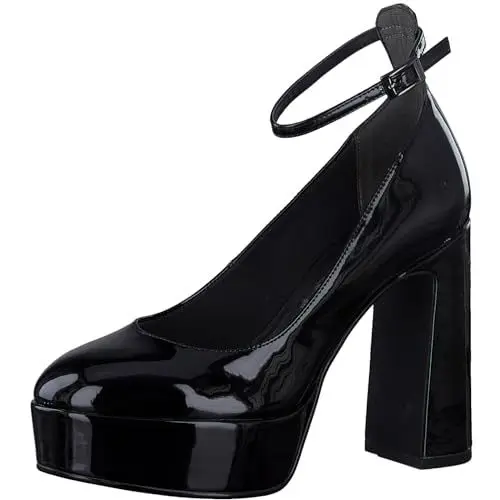 Produktbild: Tamaris Damen Pumps mit Riemchen Vegan Stilettoabsatz·· BLACK/schwarz·· 37