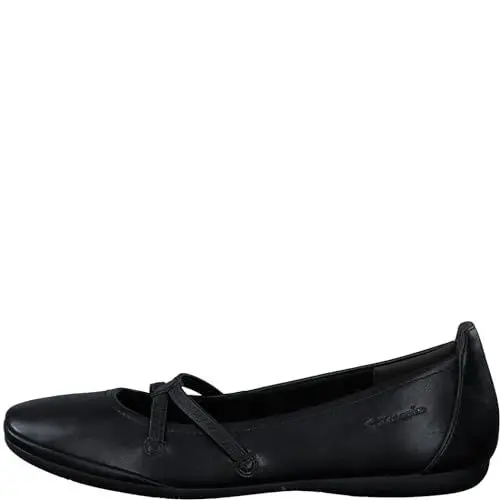 Produktbild: Tamaris Damen Klassische Ballerinas, Frauen Flats,Comfort Lining,TOUCHit-Fußbett,Slip-ons,klassisch elegant,Ballerinen,Black,39 EU