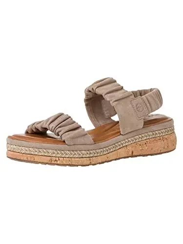 Produktbild: Tamaris Damen Riemchensandalen, Frauen Sandaletten,Comfort Lining,TOUCHit-Fußbett,Women's,Woman,Lady,Ladies,Sommerschuhe,Taupe,37 EU / 4 UK