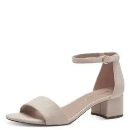 Produktbild: Tamaris Damen Sandalen mit Absatz Textil Vegan Blockabsatz Sommer·· NUDE/beige·· 36