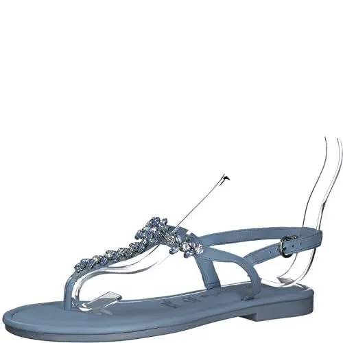 Produktbild: Tamaris Damen Sandalen Zehentrenner Leder Sommer·· LIGHT BLUE/blau·· 38 EU