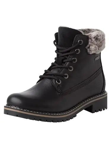 Produktbild: Tamaris Damen Warmfutter Stiefel Blockabsatz Duo-Tex·· BLACK LEATHER/FUR, EU 38