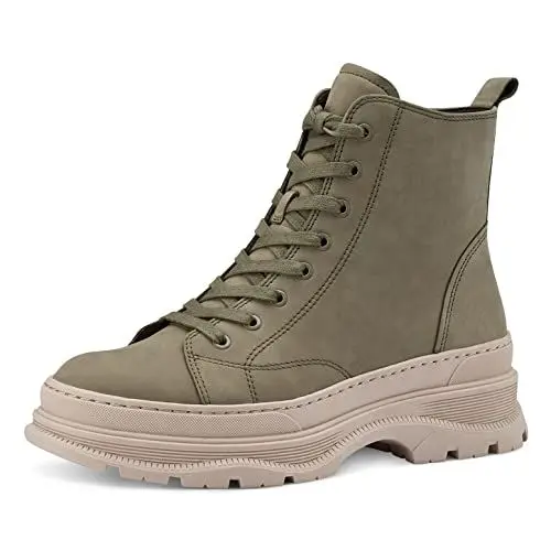 Produktbild: Tamaris Damen Schnürstiefel, Frauen Stiefel,TOUCHit-Fußbett,Winterstiefel,Winterschuhe,uebergangsstiefel,uebergangsschuhe,Light Khaki,38 EU