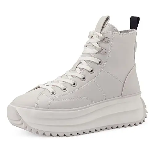 Produktbild: Tamaris Damen Schnürstiefel, Frauen Stiefel,wasserabweisend,warm gefüttert,halbstiefel,schnürung,Boots,Winterstiefel,Ivory,41 EU