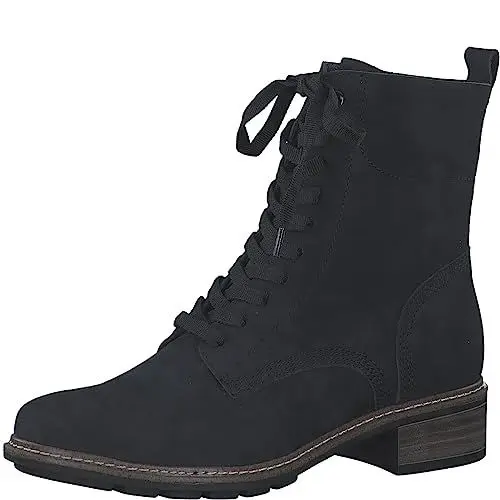 Produktbild: Tamaris Damen Schnürstiefel Leder Blockabsatz·· NAVY/blau·· 36 EU