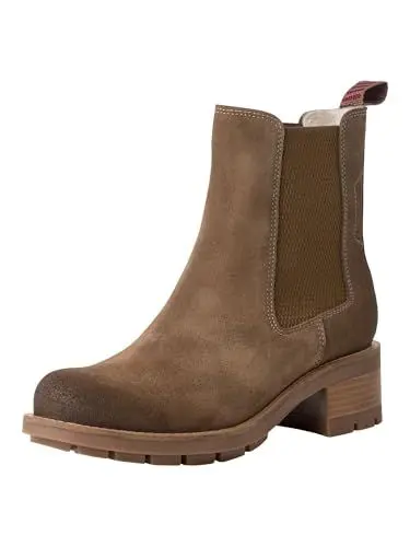Produktbild: Tamaris Damen Chelsea Leder Blockabsatz Wechselfußbett·· TOBACCO, EU 41