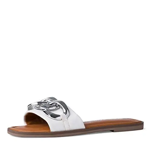 Produktbild: Tamaris Damen 1-1-27119-30 Flache Sandale, White/Silver, 39 EU