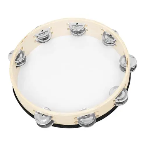 Produktbild: Toyvian Handheld Tambourine Für Mädchen Doppelschicht Schlaginstrument Für Musikunterricht Und Bühnenauftritte Leicht Zu Halten