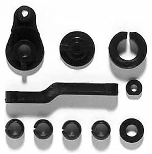 Produktbild: Tamiya 300051005 - TT-01/E/R P-Teile Servohebel/Saver-Set, Schwarz