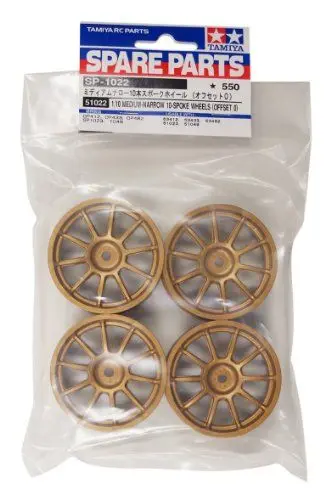 Produktbild: Tamiya 300051022-1:10 Felgen Subaru Impreza, 4, 24.5 mm, Gold