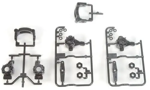 Produktbild: Tamiya 300051076 - DF-02 B-Teile Achsschenkel/Lenkhebel, Silber