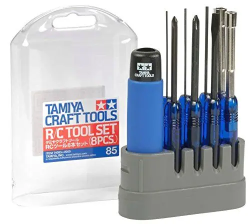 Produktbild: Tamiya 300074085 - RC-Werkzeugset, 8-teilig, Blau