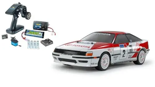 Produktbild: TAMIYA 47491 1:10 RC Set Toyota Celica GT-Four Lackiert mit RC-Reflex Pro 3 Elektro Set - ferngesteuertes Auto, RC Fahrzeug, Modellbau, Bausatz zum Zusammenbauen, Hobby, Basteln