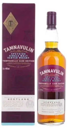 Produktbild: Tamnavulin TEMPRANILLO CASK Speyside Single Malt 40% Volume 1l in Geschenkbox Whisky