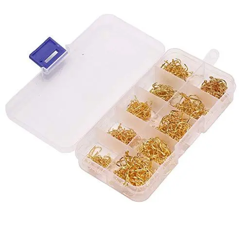 Produktbild: Tanant 500 Stück Angelhakenrohr Iseni Angelhaken-Set Angelhaken aus Hartstahl, Geschärfter Stachelkreis, Angelhaken-Set 3–12 Angelhaken ohne Loch Angelausrüstung(#3)