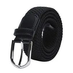 Produktbild: TANGCHAO Stoffgürtel Stretchgürtel Elastik Flechtgürtel Geflochtener und Elastischer Dehnbarer Gürtel für Damen und Herren Breite 3.3cm HEI-110cm