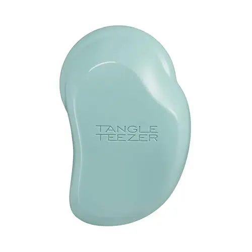 Produktbild: Tangle Teezer Die originale Mini-Haarbürste zum Entwirren, Handflächengröße, perfekt für Kinder und Reisen, ideal für nasses und trockenes Haar, reduziert Fliegen, Marineblaugrün und Rosenknospe