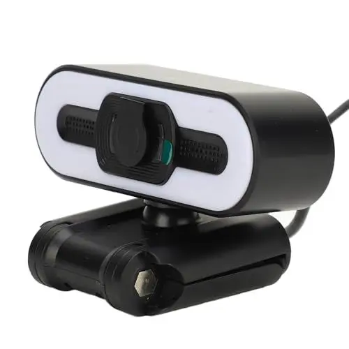 Produktbild: Tangxi 4K Webcam, Web Kamera für Desktop Computer, USB PC Kamera mit Eingebautem Mikrofon, Helles Füll Licht, Auto Schönheit, Plug & Play Webcam