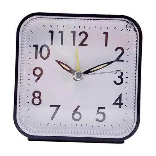 Produktbild: Tangxi Analoger Wecker, Lauter Alarm, Reiseuhr, Geräuschlos, für den Schreibtisch Im Reiseschlafzimmer (Black)