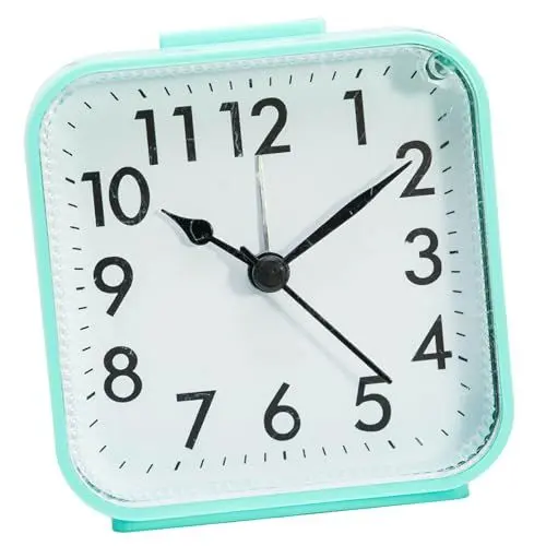 Produktbild: Tangxi Reiseuhr, Leichter Lauter Analoger Wecker, Geräuschlos mit Schlummerfunktion und Licht für den Schreibtisch Im Reiseschlafzimmer (Green)