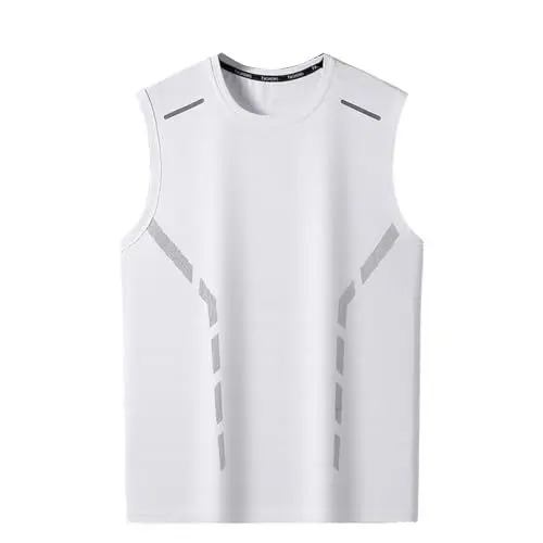 Produktbild: Tank Top Herren Basic Tanktop Sommer Muskelshirts Freizeit Achselshirt Fitness Axelshirt Mode Trägershirt Leichte Ärmellose Tshirt Sport Herren-Unterhemden Deals of The Day Weiß L