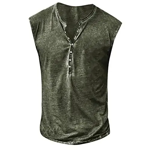 Produktbild: Tank Top Herren Sport Herren Sommer Surfen Tanktop Muskelshirt für Training Fitnessstudio Fitness & Bodybuilding Tanktop Herren Sport lässig ärmellos T-Shirts Laufen Fitness Tankshirt XL 01-Armeegrün