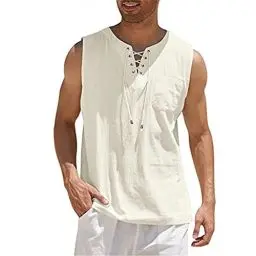Produktbild: Tank Top Herren Sport Herren Tanktop Muskelshirt für Training Fitnessstudio Fitness & Bodybuilding Tanktop Herren Sport lässig ärmellos T-Shirts Laufen Bodybuilding Fitness Tankshirt L 01-Beige