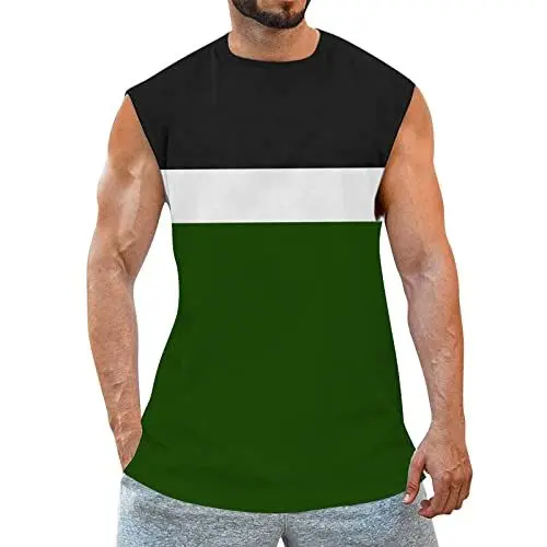 Produktbild: Tanktops & träger-Tops für Herren Laufshirt Herren Langarm Sommer trägershirts Herren laufweste männer Sommer Sportweste Herren Langarm unterhemden männer Kurzarm