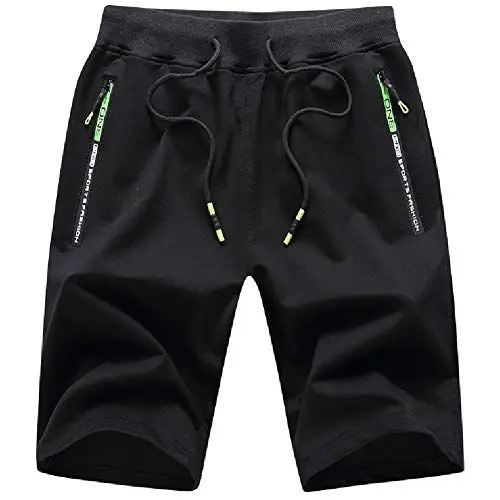 Produktbild: Tansozer Kurze Hosen Herren Shorts Sport Sommer Jogginghose Herren Kurz Shorts Baumwolle Gym Sweat Shorts Jogging Fitness Hose Schwarz S