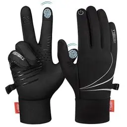 Produktbild: Fahrradhandschuhe Herren Damen Winter Warme HandschuheElastisch Touchscreen Thermohandschuhe Winddichte Rutschfest Skihandschuhe Winterhandschuhe Atmungsaktiv Sporthandschuhe,geburtstagsgeschenk, M