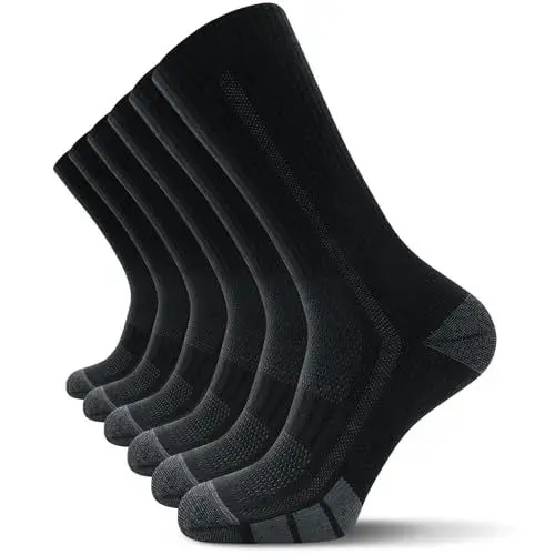 Produktbild: TANSTC Merino Socken Herren, Warme Winter Socken 35-38 Outdoor & TrekkingSocken, Wollsocken, Atmungsaktiv & Anti-Blasen Warm Dicke Gepolstert Thermosocken für Herren, Damen, 3 Paar