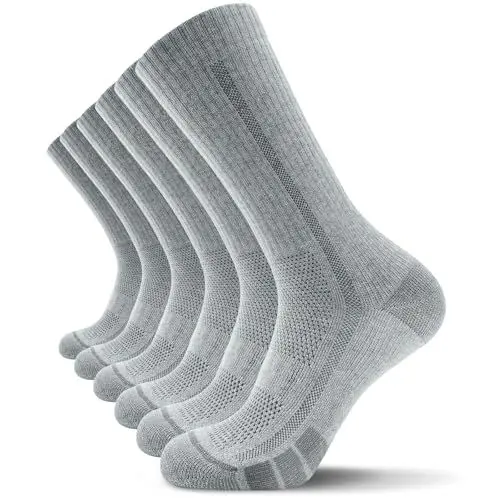 Produktbild: TANSTC Wandersocken Damen, Outdoor & Trekking-Socken 43-46, Wollsocken, Atmungsaktiv & Anti-Blasen Warm Dicke Gepolstert Thermosocken für Herren, Damen, 3 Paar